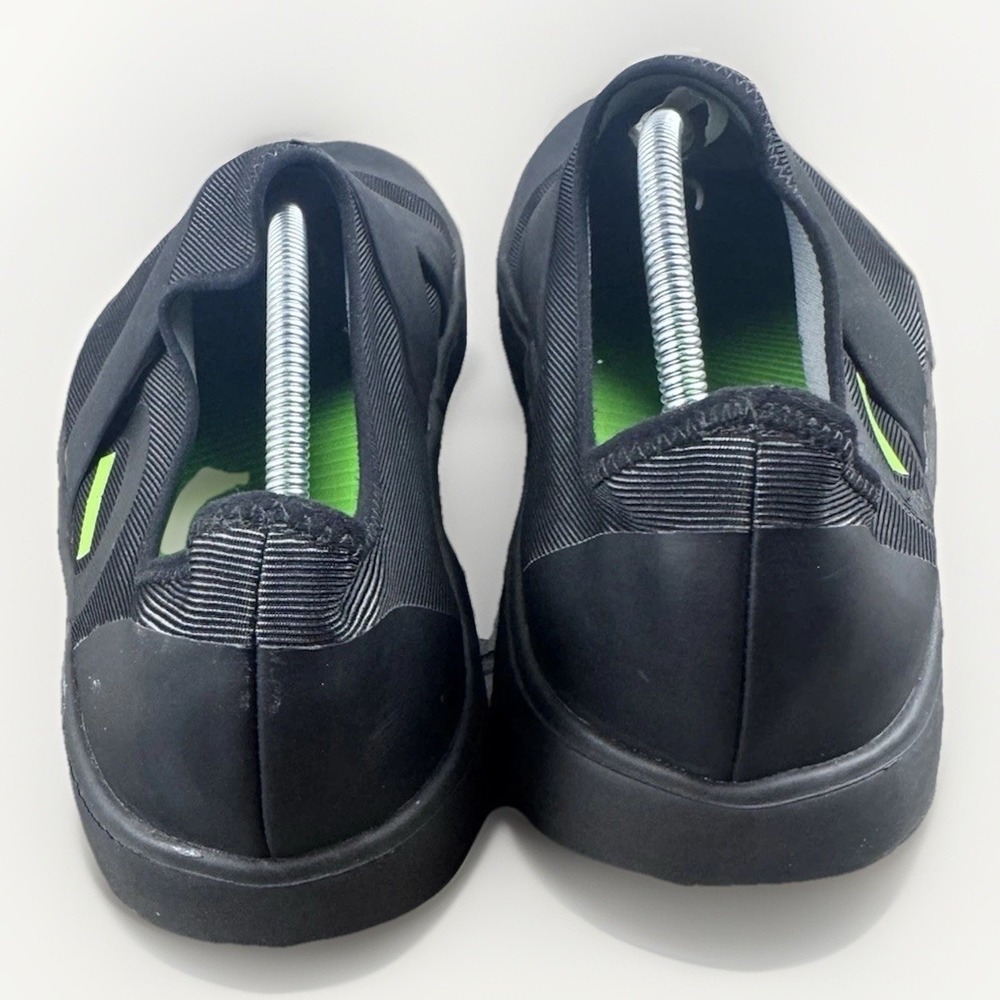 Oofos Oomg Fibre Low Shoes Mens Size 10 Black Mesh Slip On Recovery Sneakers - Picture 4 of 9